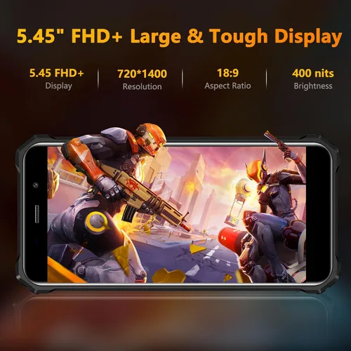 Miniatura 7 de FOSSIBOT F101P Android 13 Teléfono inteligente resistente, 7 GB+64 GB /1 TB Teléfono de llamada resistente 10600 mAh Teléfono desbloqueado 123dB Rojo