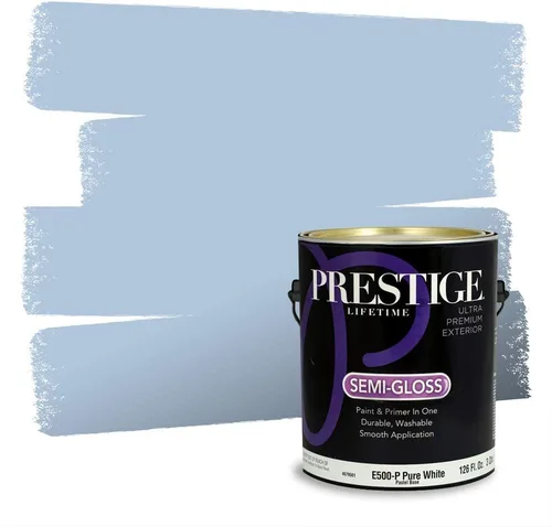 Miniatura 516 de Pintura Exterior + imprimación PRESTIGE, todo-en-uno, 1 galón, acabado mate, color comparable al Valspar* Royal Gray* VS151-Gris real