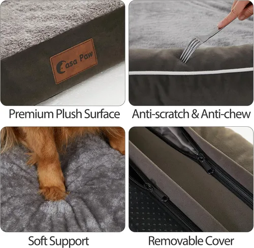 Miniatura 4 de Camas Ortopédicas para Perros Extra Grandes, Cama de Espuma de Cartón de Huevos Impermeable XL para Perros con Laterales 45x35 Pulgadas, Camas Tipo