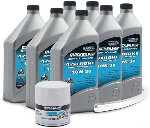 Miniatura 14 de Kit de cambio de aceite Quicksilver de 4 tiempos – para motores fuera de borda Mercury – 15, 20, 25, 30, 40, 50, 60, 75, 90, 115, 150, 175, 200