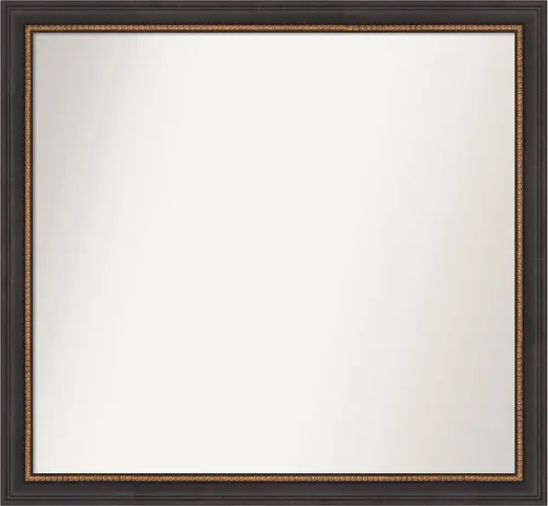 Miniatura 94 de Amanti Art Espejo de baño negro para sobre el fregadero, 23 x 23 pulgadas, espejo cuadrado negro Ashton, marco de madera tradicional mediano, se