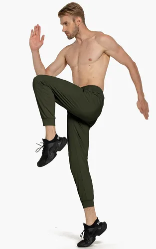 Miniatura 5 de M MAROAUT Pantalones deportivos para hombre, pantalones deportivos ligeros con bolsillos con cremallera, pantalones de entrenamiento para gimnasio