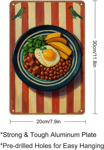 Miniatura 2 de Bandeja Paisa - Cartel de metal para decoración de pared de cocina, cocina, cocina, cocina, cocina, cocina, cocina, cocina, restaurante, bares