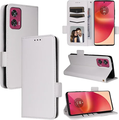 Miniatura 19 de Funda de piel sintética compatible con Motorola Moto E22 4G, funda de piel sintética compatible con Motorola Moto E22i 4G, color negro