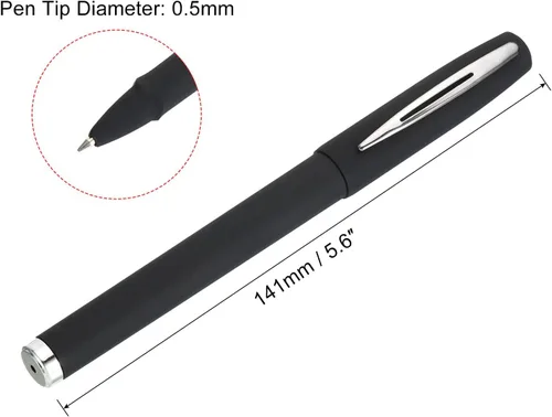 Miniatura 2 de PATIKIL Bolígrafos de gel de tinta negra, paquete de 20 bolígrafos de punta fina de 0.020 in, suministros de oficina de escritura suave con tapa