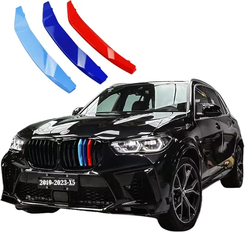 Miniatura 12 de Insertos de parrilla automotriz para BMW X5 F15 2014-2018 y X6 F16 2015-2019 7-Beam, (NO para serie Dual-Beam) Accesorios de parrilla delantera