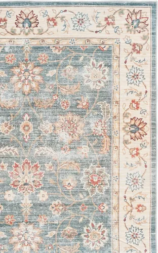 Miniatura 6 de SAFAVIEH Alfombra lavable Colección Arizona, ovalada, de 5 x 8 pies, verde y beige, antideslizante y fácil de limpiar, ideal para sala de estar