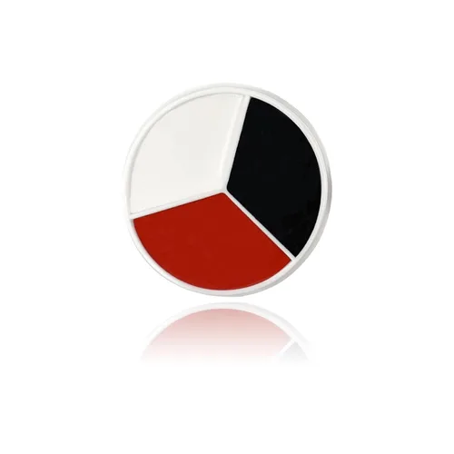 3 colores negro blanco rojo pintura corporal payaso paleta de maquillaje profesional para Halloween Cosplay Sfx Joker Zombie vampiro maquillaje