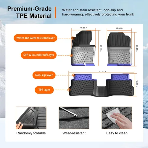 Miniatura 5 de powoq Alfombrillas compatibles con Mazda CX-5 2017-2022 Alfombrilla de maletero TPE para respaldo de asiento trasero Reemplazo para accesorios Mazda