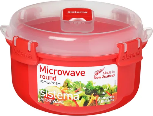 Sistema Microwave Collection - Tazón redondo, 30.4 oz./0.9 L, rojo