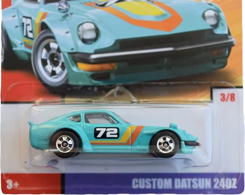 Miniatura 2 de Hot Wheels 1:64 Escala fundición exclusiva Heritage [Verde] Custom Datsun 240z 3/8