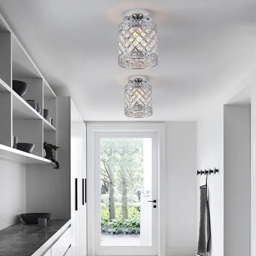 Miniatura 5 de Create For Life® Lámpara de Techo Empotrada de Cristal de Decoración Moderna de Estilo Mini Araña de Cristal Lámpara de Techo para Pasillo, Bar