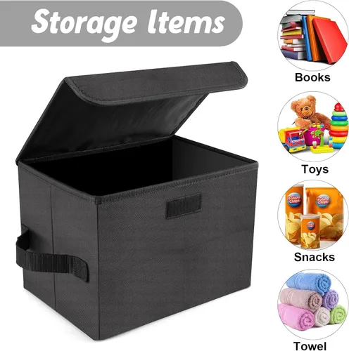 Miniatura 6 de Caja de almacenamiento de discos de vinilo UENTIP - Caja LP de 7 pulgadas, capacidad para 60 discos - Paquete de 1 - 11x7.67x7.67 pulgadas - Negro