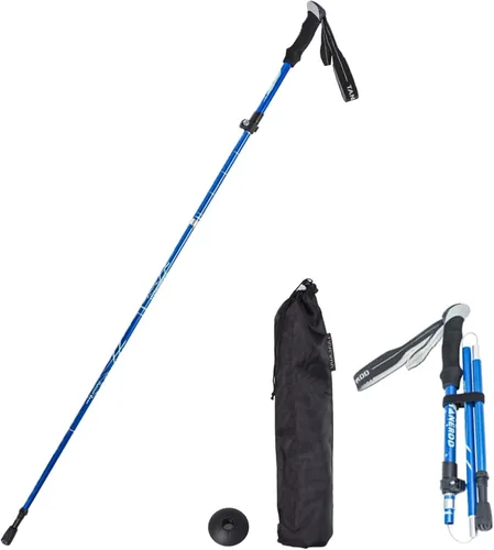 Miniatura 10 de Bastones de trekking – 1 pieza deportiva de aluminio 7075 anti choque caminata senderismo bastón, ultraligero Alpenstock, ajustable rápido, poste