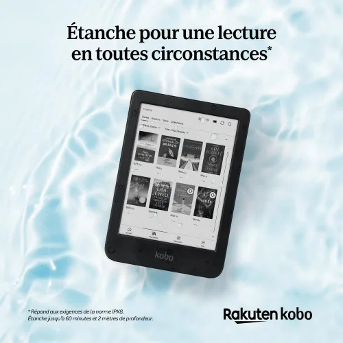 Miniatura 3 de Kobo Clara BW eReader Pantalla táctil antideslumbrante de 6 pulgadas con ComfortLight PRO Opción de modo oscuro Audiolibros Resistente al