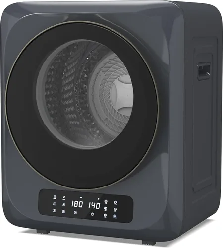 Miniatura 10 de VCJ Secadora portátil de 2.6 pies cúbicos, secadora de ropa eléctrica de 1400 W con 5 modos de secado y bañera de acero inoxidable, secadora Blanco