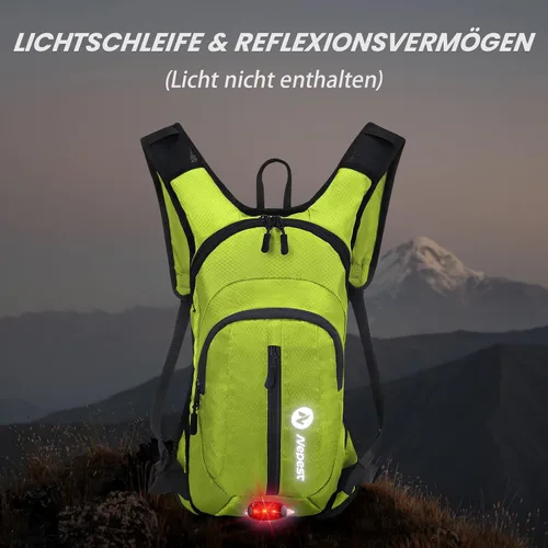 Miniatura 6 de Nepest Hydration Pack Backpack for Women & Men, Lightweight Water Backpack with 2L Water Bladder for Hiking Cycling Running Biking Verde
