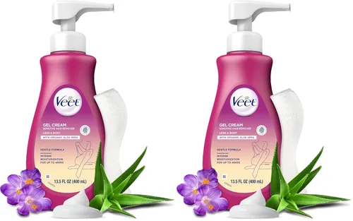 Miniatura 11 de Depilatorio, Crema depilatoria Veet Gel Sensitive, 13.5 onzas, Fórmula sensible con Aloe Vera y Vitamina E (paquete de 1)