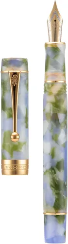 Miniatura 15 de Jinhao 100 - Pluma estilográfica de estilo clásico en celuloide, instrumento de escritura suave con punta #6, juego de pluma con convertidor