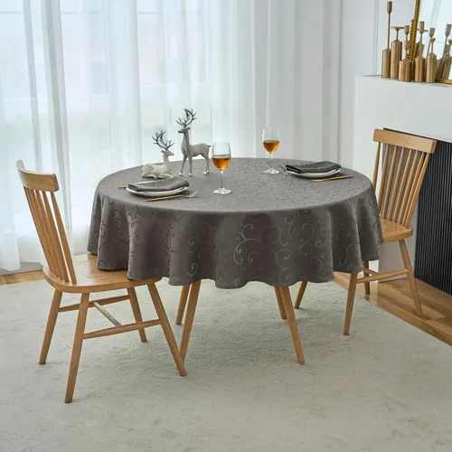 Miniatura 24 de Marina Decoration Mantel jacquard impermeable grueso elegante con ramas de damasco sólido de alta calidad, decorativo para el hogar, cocina, Crema
