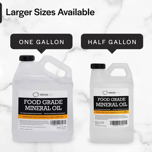 Miniatura 7 de Aceite mineral de calidad alimentaria para tablas de cortar, encimeras y bloques de carnicero - Alimentos seguros, fabricado en EE. UU.