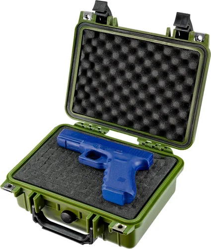 Miniatura 9 de Eylar Pequeña funda rígida para pistola de 10.62 pulgadas, resistente al agua, con estándares TSA de espuma Blanco