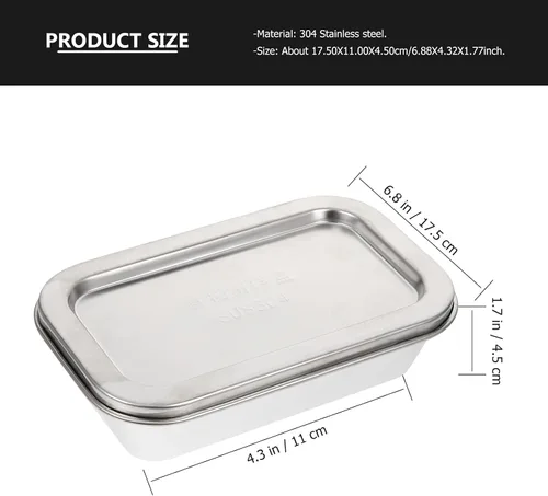 Miniatura 3 de Cabilock Mantequillera ancha con tapa para mantequilla con suministro de cocina de acero inoxidable 304 para el hogar