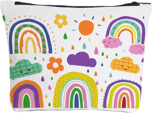Miniatura 10 de Regalos inspiradores para mujeres, bolsas de arcoíris para niñas y mujeres, bolsa de maquillaje de arcoíris para ella, pared de arcoíris, regalos