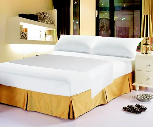 Miniatura 7 de DaDa Bedding - Juego de sábanas de 100 % algodón súper suave, color blanco, sábana encimera y funda de almohada transpirable, tamaño matrimonial, 3
