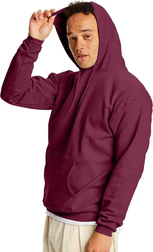 Miniatura 3 de Hanes - Sudadera para hombre con capucha de vellón EcoSmart de mezcla de algodón sin botones ni cremallera