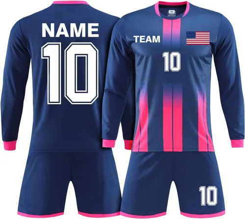 Miniatura 20 de Camisetas de fútbol personalizadas para hombres, mujeres, niños, camisetas de fútbol personalizadas, pantalones cortos, uniformes