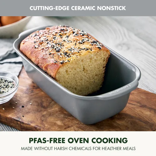 Miniatura 2 de GreenPan Premiere Ovenware - Molde antiadherente de cerámica saludable para pan de 1 libra, sin PFOA ni PFAS, utensilios para hornear resistentes a