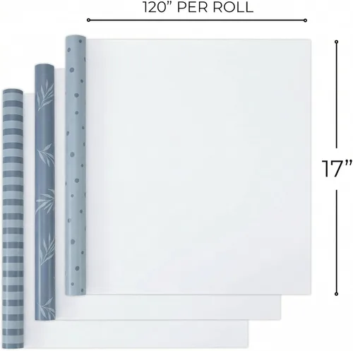 Miniatura 5 de ZICOTO Hermosos rollos de papel de regalo para todas las ocasiones, juego de 3 rollos de calidad para bodas, cumpleaños, baby shower y Navidad