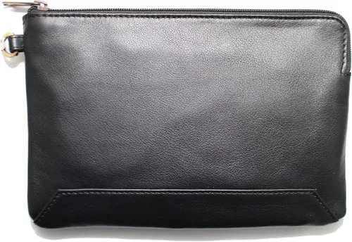 ASHLIN Pulsera mediana de cuero genuino - Negro | 100% piel toscana | K265-18-01, Negro - Medianoche, Tamaño único, Desmontable
