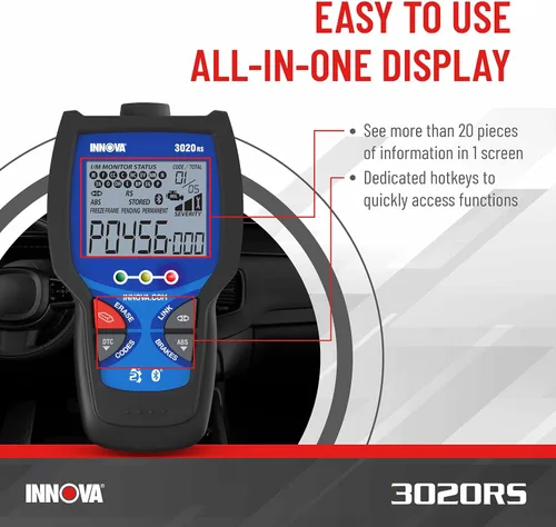 Miniatura 6 de INNOVA 3020RS Lector de códigos de motor de verificación rápido y fácil de usar, herramienta de escaneo OBD2 para ABS Clear con recomendaciones