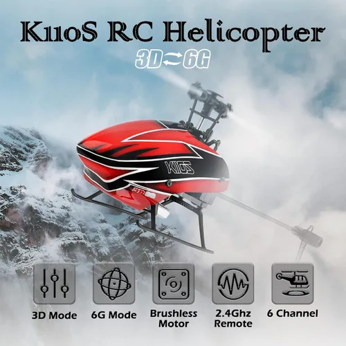 Miniatura 2 de CKYSCHN WLtoys K110S XK Helicóptero RC sin escobillas 6CH, 2.4G Helicóptero de control remoto para adultos - Helicóptero de vuelo invertido 3D