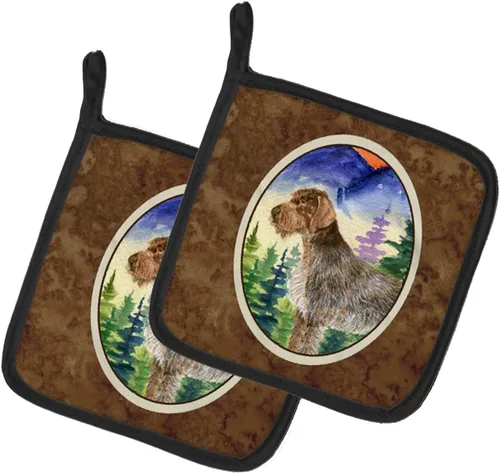 Miniatura 159 de Caroline's Treasures SS8617PTHD - Juego de soportes para ollas de cocina resistentes al calor, almohadillas calientes para horno para cocinar, Husky