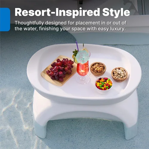 Miniatura 3 de Step2 Vero - Mesa auxiliar con bandeja para servir, muebles de patio impermeables para exteriores e interiores, uso en piscinas de hasta 9 pulgadas