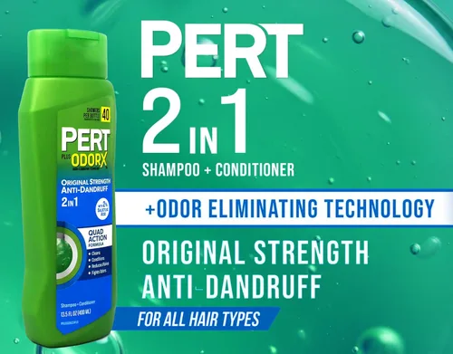 Miniatura 4 de Pert Champú y acondicionador 2 en 1 anticaspa - Champú acondicionador avanzado con 2 por ciento de ácido salicílico - Champú caspa con zinc - 13.5 oz
