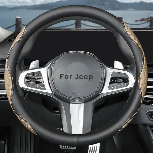 Miniatura 55 de Funda a medida para volante de Acura, transpirable antideslizante, fundas de cuero de doble cara para volante de automóvil, para accesorios de Acura