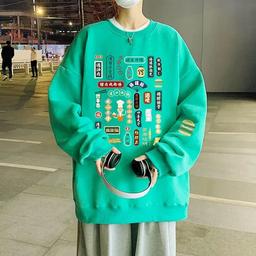 Miniatura 5 de EELHOE Mens Tshirts Prtined Graphic Baggy Cotton Long Sleeve Crewneck Tops Sun Protection Fashion Fishing Sweatshirt