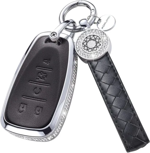 Miniatura 27 de Funda para llavero compatible con Volvo, cuero negro con cristal de protección de 360 grados para XC90, XC60, XC40, S60, S90, V60, V90, Polestar 1