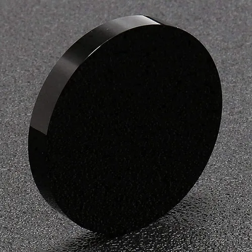 Miniatura 7 de Espejo de Adivinación de Obsidiana Negra, Espejo Circular de Obsidiana Negra Feng Shui con Soporte, Artesanías para Decoración de Escritorio (18 cm)