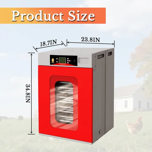 Miniatura 2 de Incubadora de 400 huevos, incubadora automática para incubar huevos, con giro automático de huevos y control de humedad de temperatura, incubadora