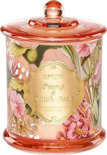 Miniatura 20 de M&SENSE Velas de rosas aromáticas para el hogar, velas de soja orgánicas, no tóxicas, sin hollín, vela en tarro grande de 12.7 onzas, 75 horas