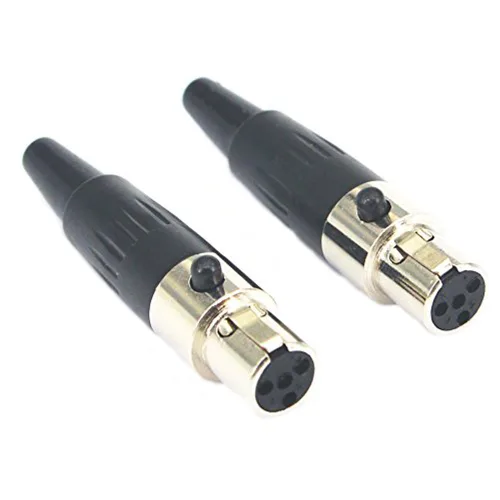Miniatura 6 de Onelinkmore DIY 3 Pin Mini XLR Conector TA3F Audio Micrófonos Adaptadores Con Enchufe Chasis Montaje Jack Cable Terminales Reemplazo F-Plug Socket