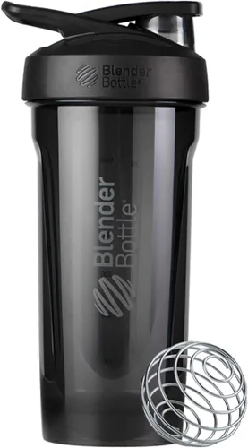 BlenderBottle Strada Tritan - Botella mezcladora con tapa de bloqueo, 28 onzas, negra Negro