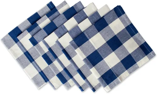 Miniatura 16 de DII Buffalo Check Collection - Juego de manteles individuales clásicos de granja, 13x19, naranja y negro, 6 piezas