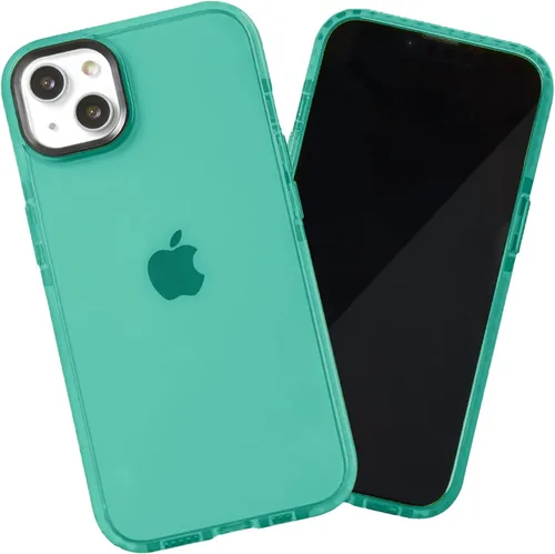 Miniatura 111 de SteepLab Funda de barrera para iPhone 13, protección de 360 grados que absorbe impactos con bisel elevado y colores llamativos (cielo azul brillante)