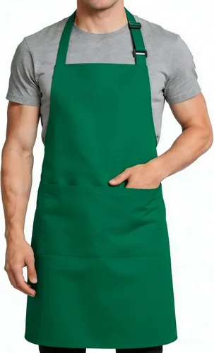 Miniatura 11 de Delantal de chef grande para hombres y mujeres, delantales de cocina con 2 bolsillos grandes, resistentes al agua y al aceite